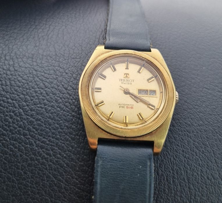 Ceas Vintage Tissot Swiss Automatic PR 516 , placat cu aur