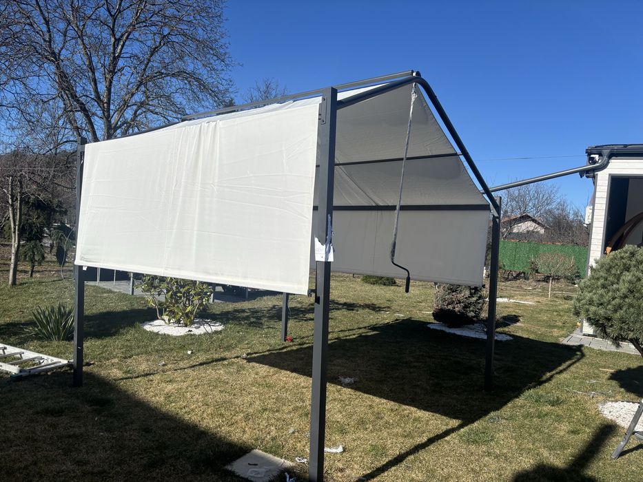 Pergola din aluminiu cu pereti laterali