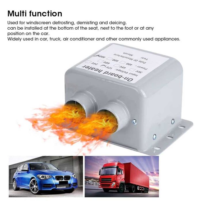Incalzitor/Dezghețător parbriz 2-aerisiri încălzire rapidă 5s 12V 800W – 12V 800W