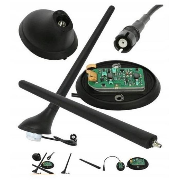 универсална автомобилна антена с усилвател 18см raku-2 за ...