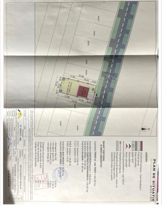 Teren intravilan 505mp in localitatea Santandrei, cu PUZ