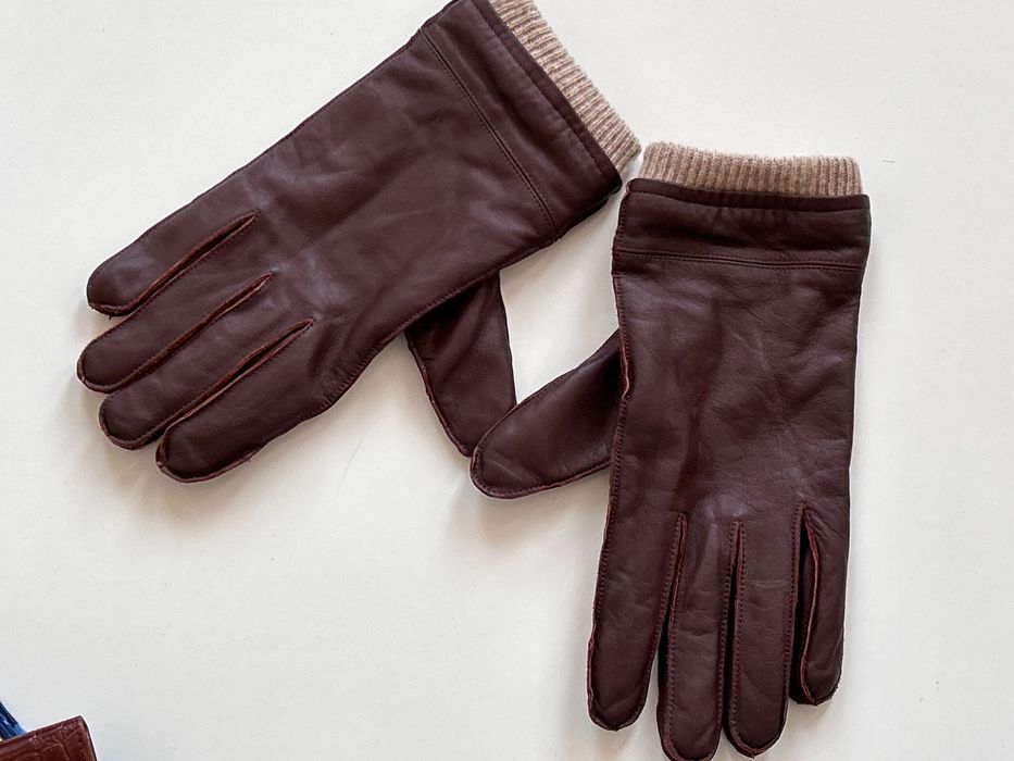 Топли кожени мъжки ръкавици