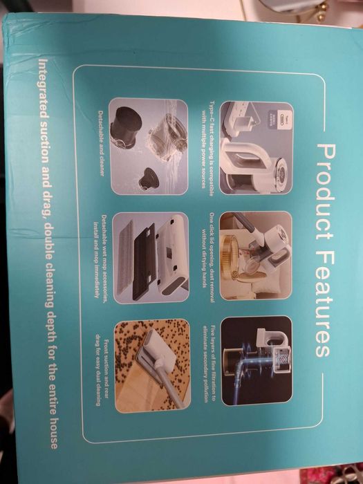 5-в-1 Безжична Ръчна Прахосмукачка – Мощна, Тиха и Ултралека