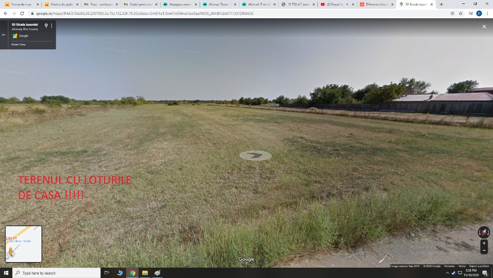 TEREN LOCALIATEA AFUMATI in spate la CLASS utilaje agricole. 75€ Mp2