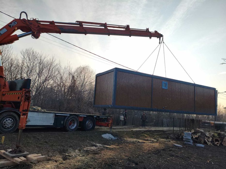 Servicii transport marfuri generale, camion cu macara