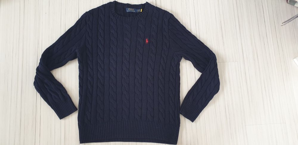 POLO Ralph Lauren Cable Cotton / Knit  S НОВО! ОРИГИНАЛ! Мъжки Пуловер