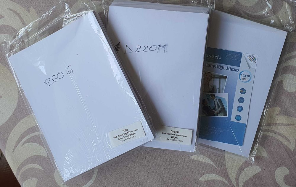 Hartie foto 10x15 si 13x18 pentru imprimante jet si laser foto