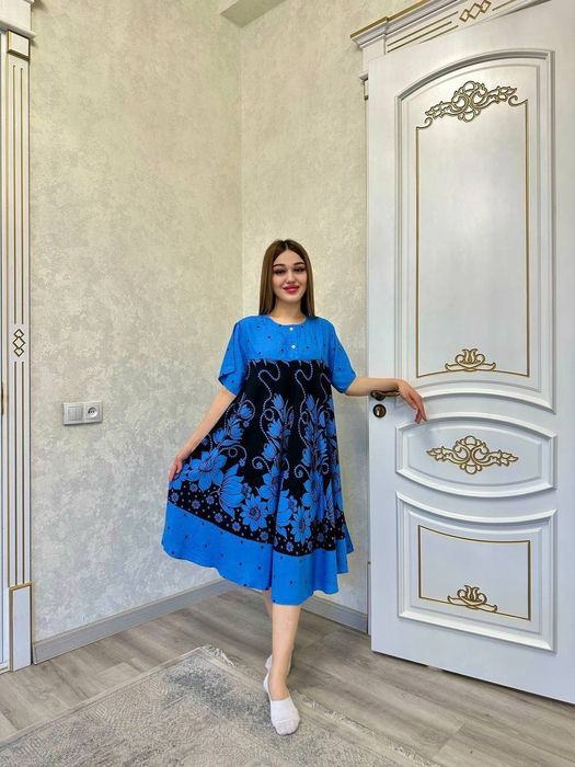 Штапельные платья Индонезии Разлетайка