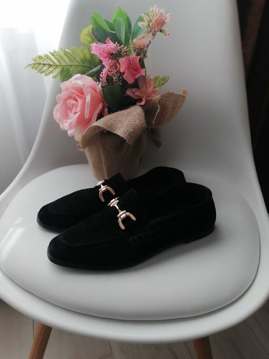 Мокасини Mohito. Естествен велур. Размер 38 уголемени. Стелка 26см