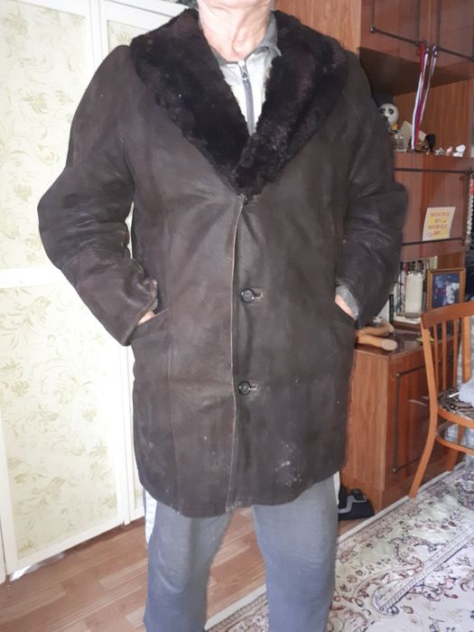 Две дубленки,черная и коричневая из. СССР