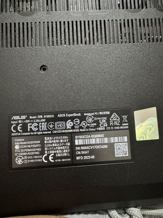 Notebook Noutbuk ноутбук Asus Expertbook B1502