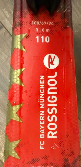 110см Limited Edition Rossignol Bayern München skis с Leki щеки