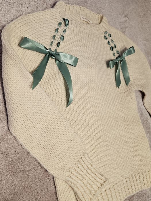 Pulover lana 100% dama tricotat manual marimea M