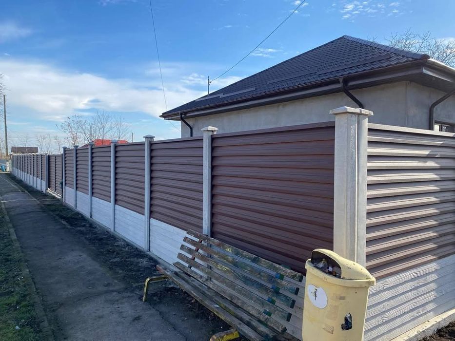 Garduri si porti din sipca metalica, panou stil jaluzele, tabla, plasa