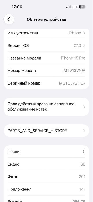 Iphon 15 pro 256 gb sotiladi