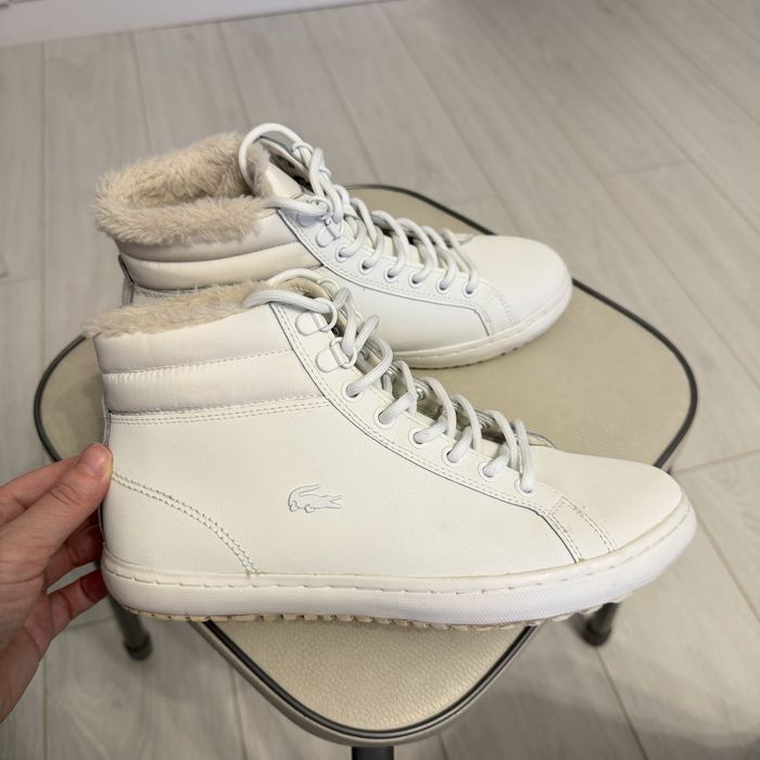 Зимние ботинки, бренд Lacoste, белые, 39 размер