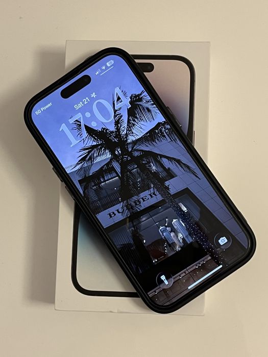 Iphone 14 Pro Black 128GB 85% BH E Sim Пълен комплект кейс и протектор