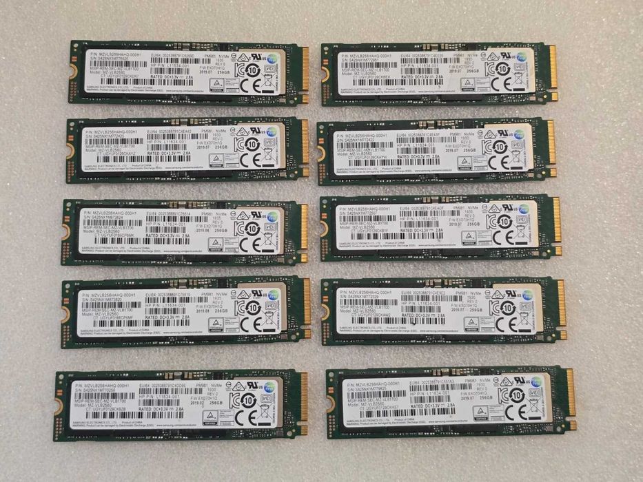 Solid-State Drive (SSD) Samsung PM981 256GB M.2 NVMe PCIe Gen3 x4, HP P/N L11634-001