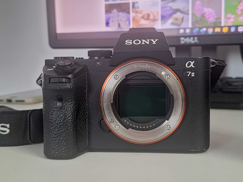 Cameră Sony Alpha 7 II Full Frame + Obiectiv Sony FE 50mm F1.8 + Obiectiv Sony FE 35mm F1.8 / 48k declansari