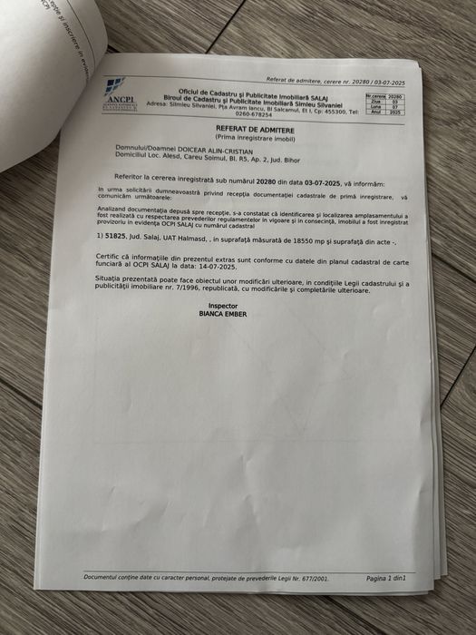 Teren in sinteu bihor