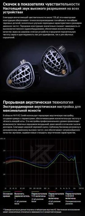 Новые запечатаные проводные наушники KZ Zenith Hi-Fi тюнинговая версия