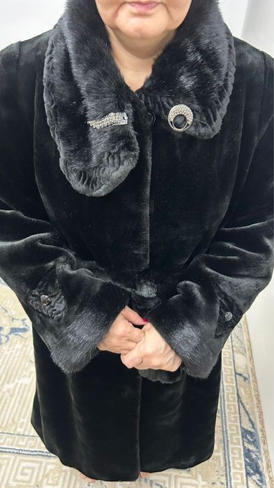 Шуба из мутона зима
