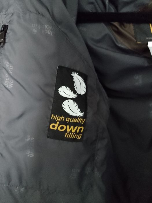 Jack wolfskin down (пухено) яке. Olive Drab