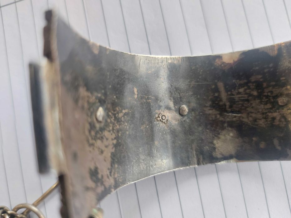 Антична етнографска племенна сребърна гривна произход Мароко