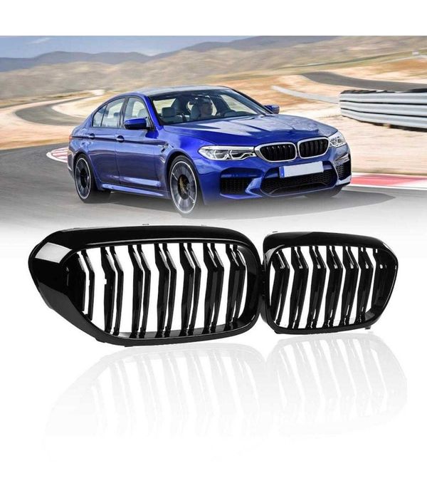 Grile Nari Duble M Compatibile BMW Seria 5 G30 G31 G38, Negru Lucios RADUS