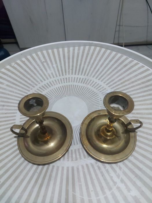 Sfeșnice din alamă cu mâner