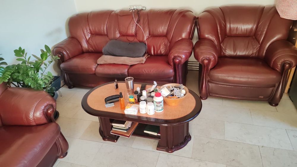 Vand fotolii si canapea de piele