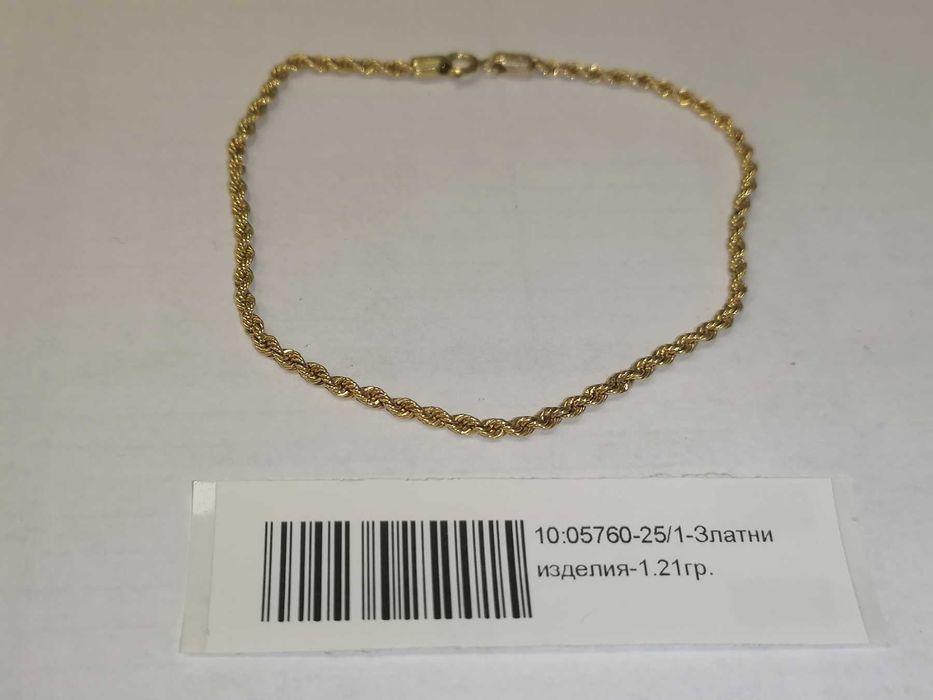 Златна гривна - 1.21 грама - 14к