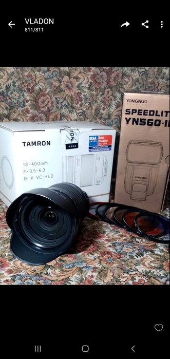 TAMRON 18-400 F/3.5-6.3 и DI II VC HLD за Никон F  нов.     850евро