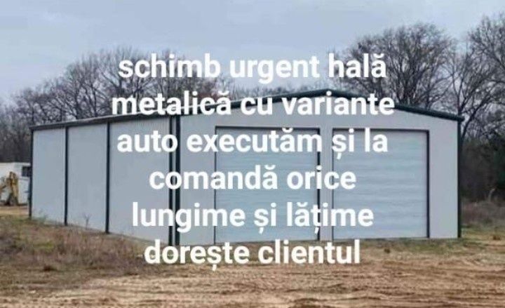 Vând hală metalică 15 x 25