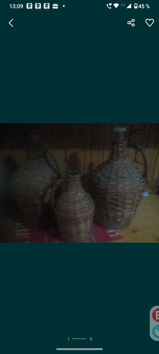 Vând diverse damigene vechi 3-5 litrii