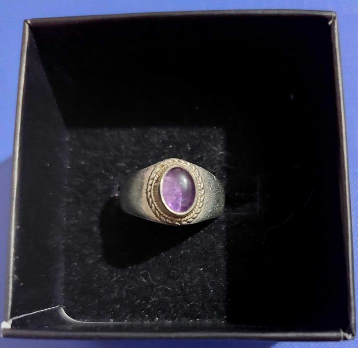 Inel vintage argint cu ametist 2