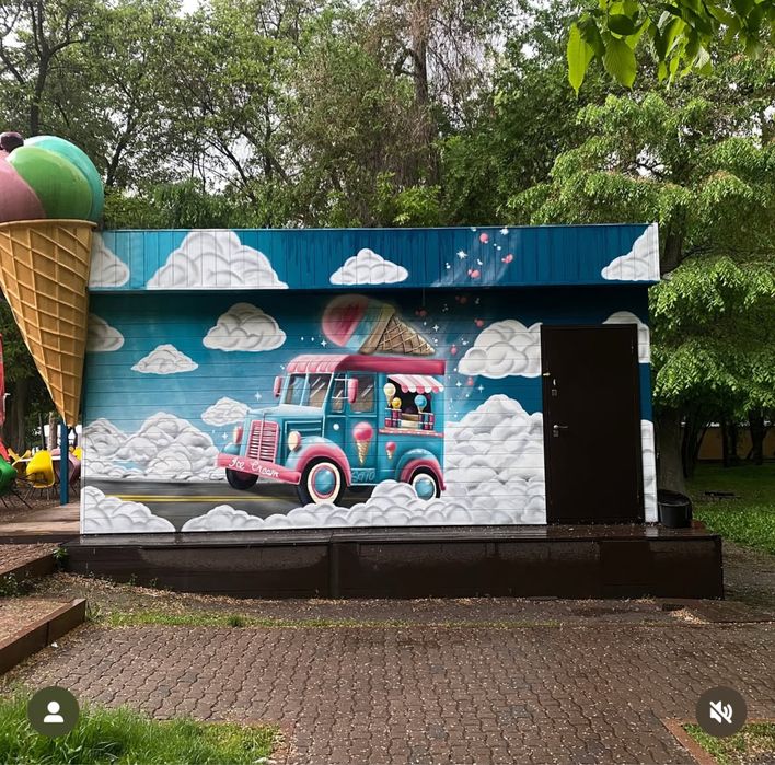 Роспись стен , граффити оформление, роспись помещений.