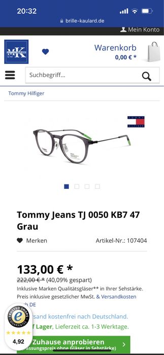 Rame ochelari Tommy Jeans