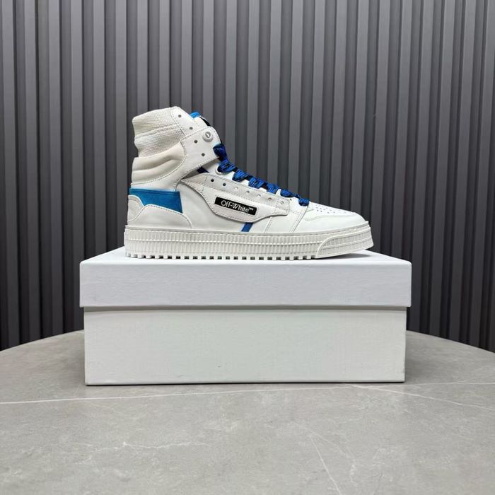 Off-White 3.0 Off Court leather sneakers White/Blue Poze Reale