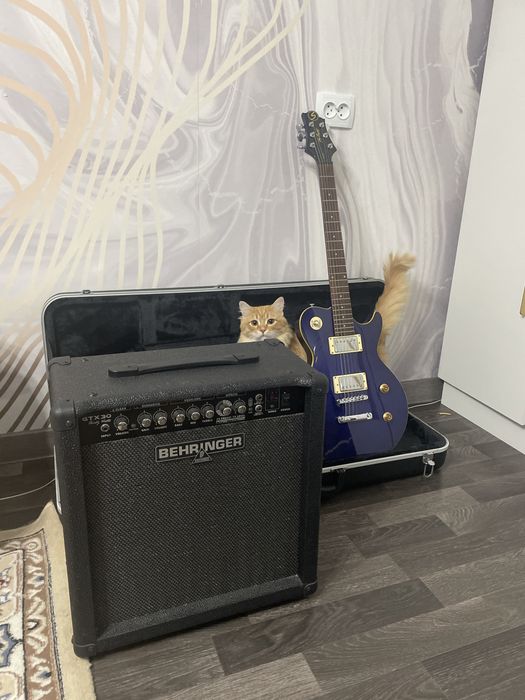 Электрогитара+чехол+усилитель