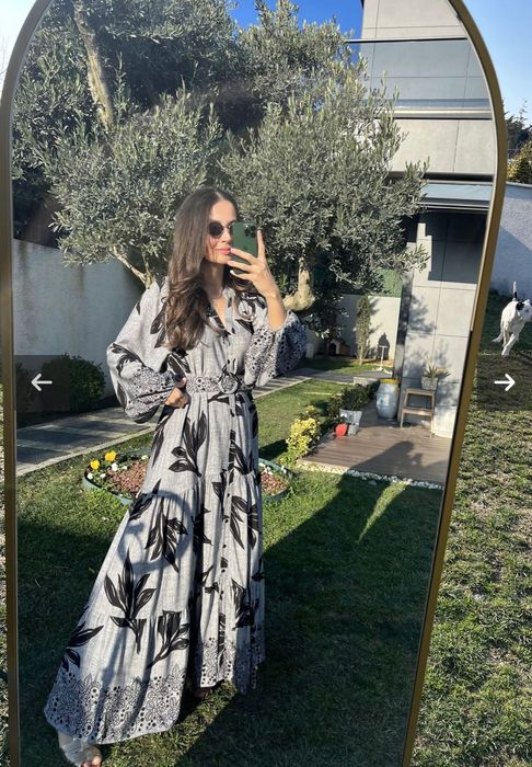 Риза рокля 100% вискоза S 2XL