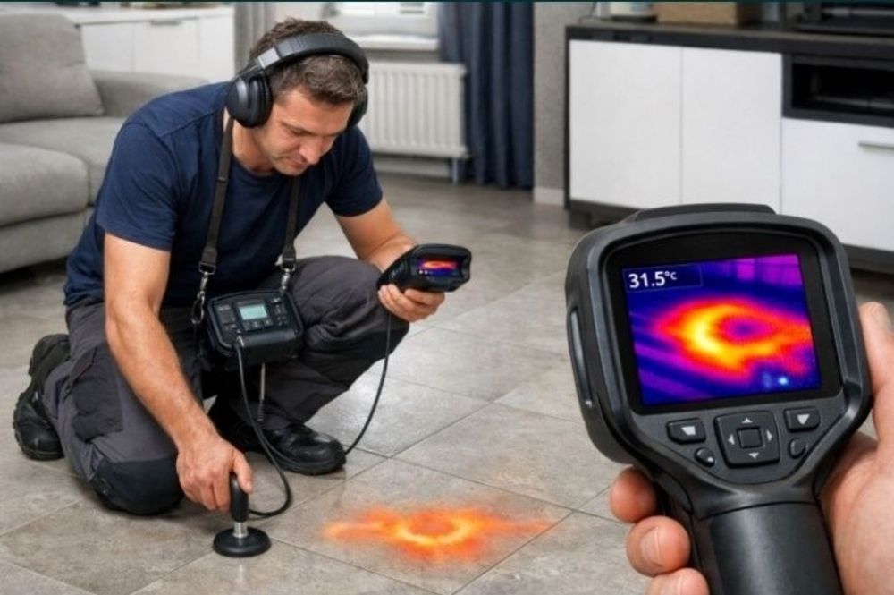 Отопление теплый пол поиск порывов утечки  выявление