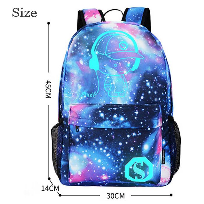 Rucsac fluorescent lumineaza seara! 45 x 30 x 14 cm. Nou!