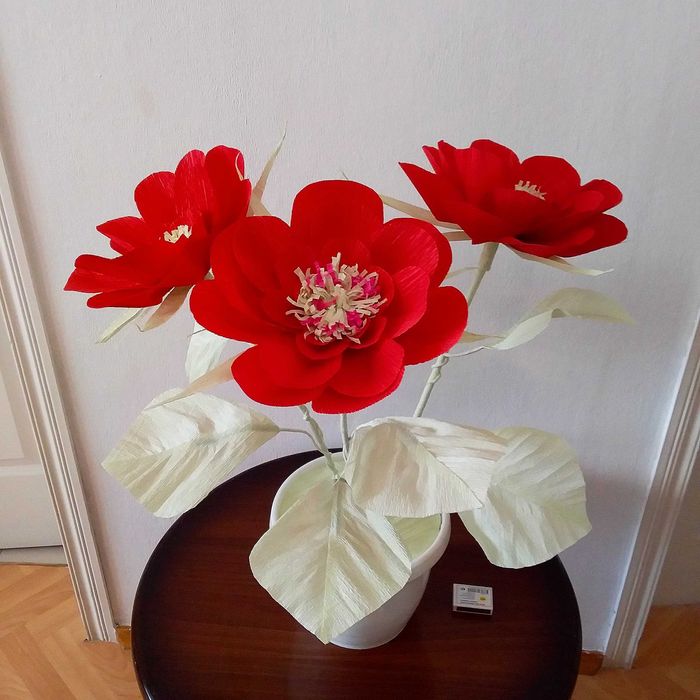 цветы большие  бумажные