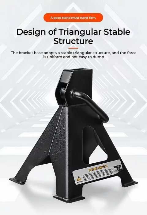 Комплект от 2 опорни крика за автомобилен крик с предпазител 2T/3T