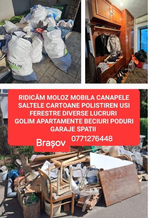 Debarasari apartamente, mobila veche,moloz