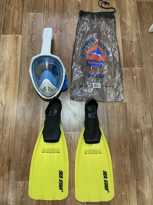 Продам маску и ласты  для снорклинга