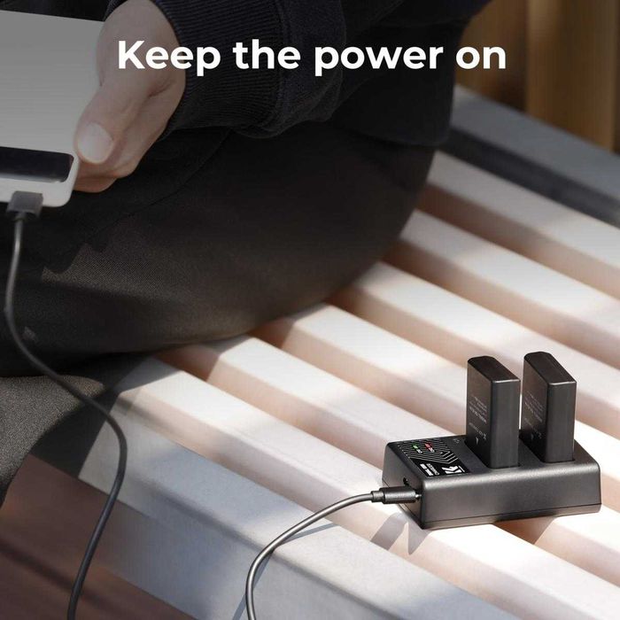 Комплект 2 батерии EN-EL14 + зарядно K&F Concept