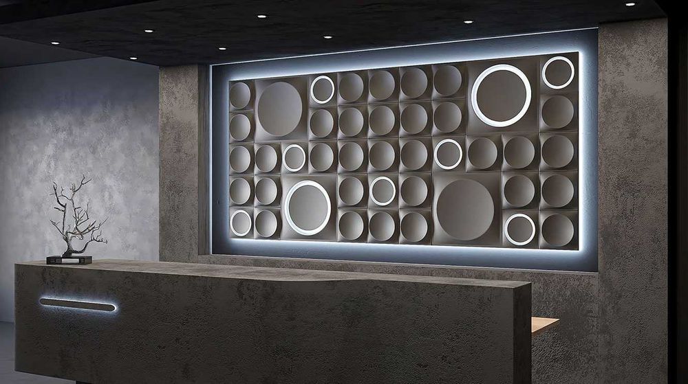 Декоративни 3D панели - 3д гипсови панели, облицовки за стени 0012