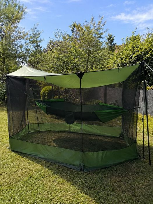 Cort Pavilion camping 3,3x5,4m Impermeabil PU3000 Plasa Tantari  Camping Gradina